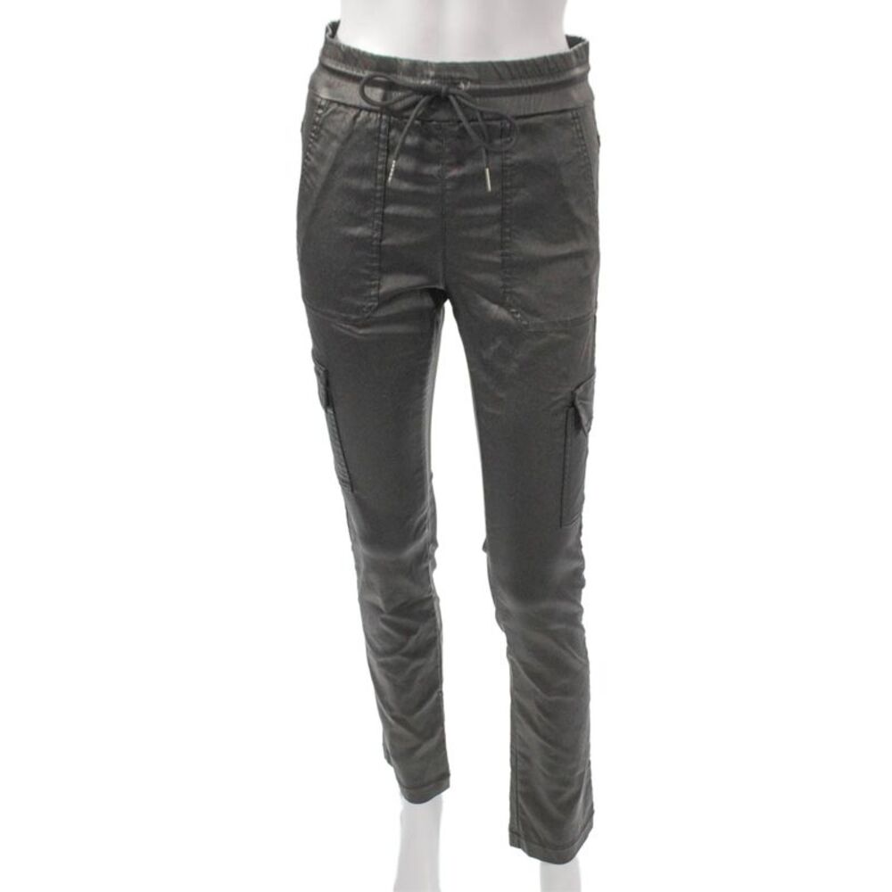 Flog Womens Cargo Pants Gray Cotton Blend Drawstring Solid Fall Size 24
